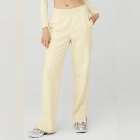 Alo Yoga | High Waist Free Time Straight Leg Sweatpants French Vanilla Size M - Picture 12 of 12